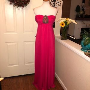 Vintage90’s Monsoon HotPink Embellished Maxi Dress